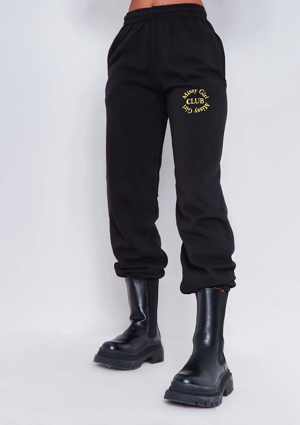 Esther Black Missy Empire Club Joggers
