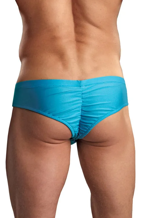 Euro Male Spandex Pouch Butt Contour Brief Underwear - Turquoise -Closeout