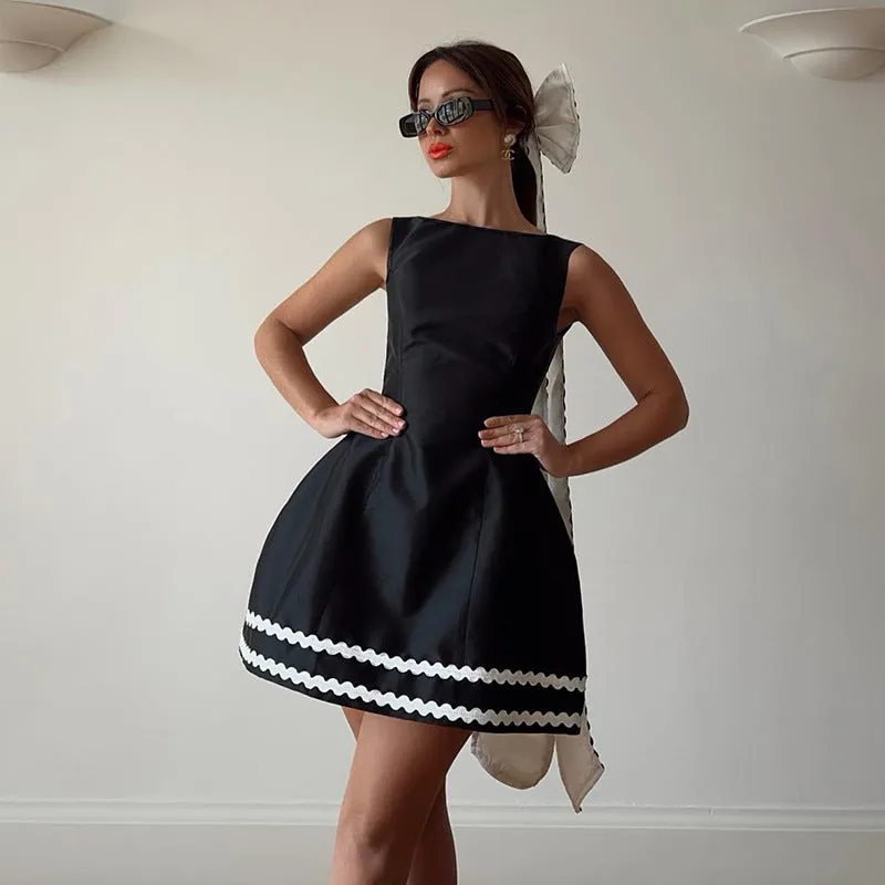 Fashionkova avant garde dress to impress  Summer 2024 New Royal Sister Hip Skirt Socialite Style Elegant Sexy Backless a Swing Dress Women