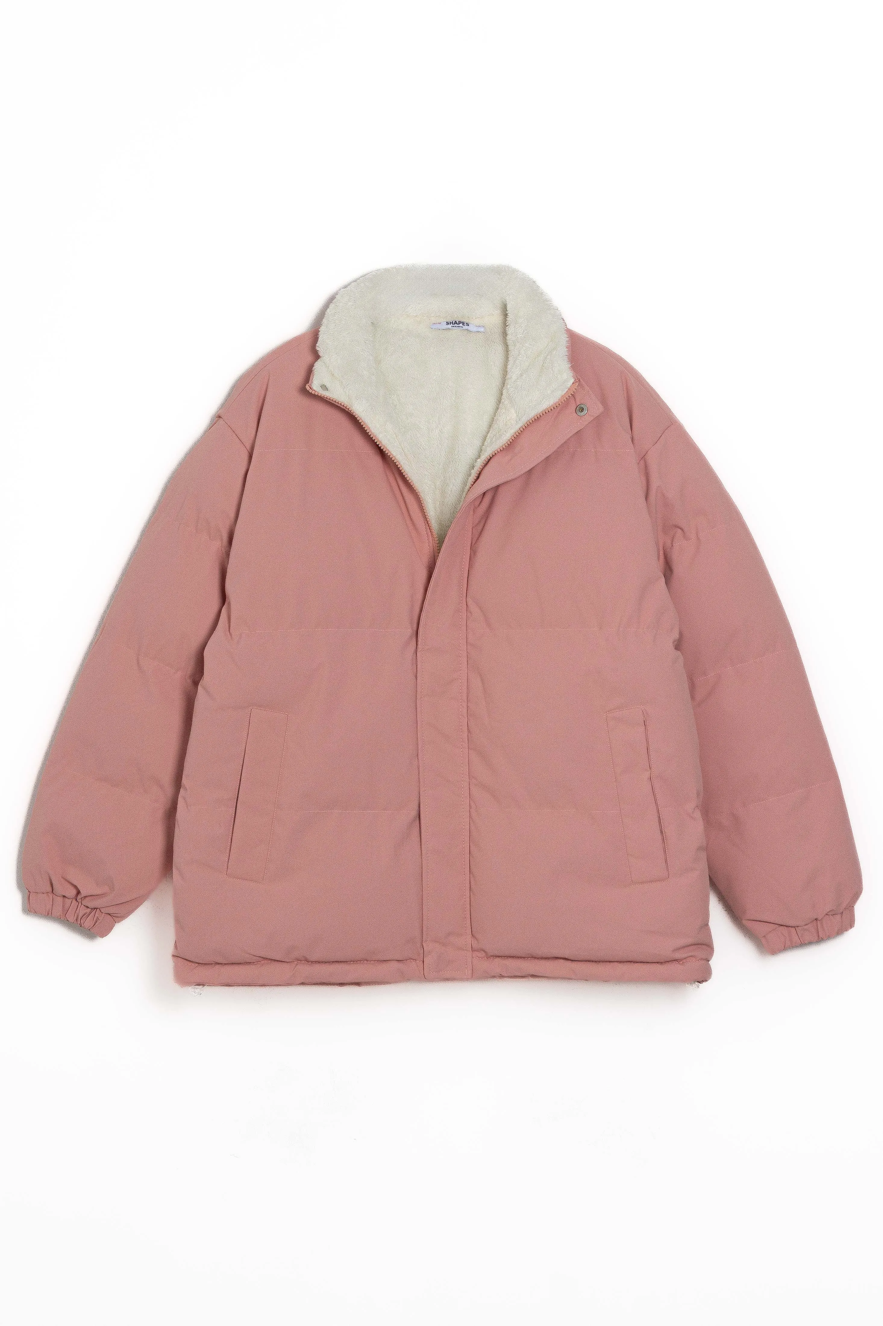 FAUX SHEARLING PUFFER JACKET