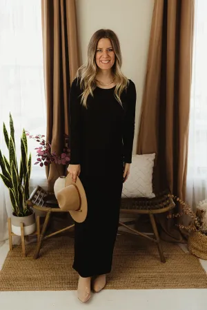 Fitted Ribbed Maxi