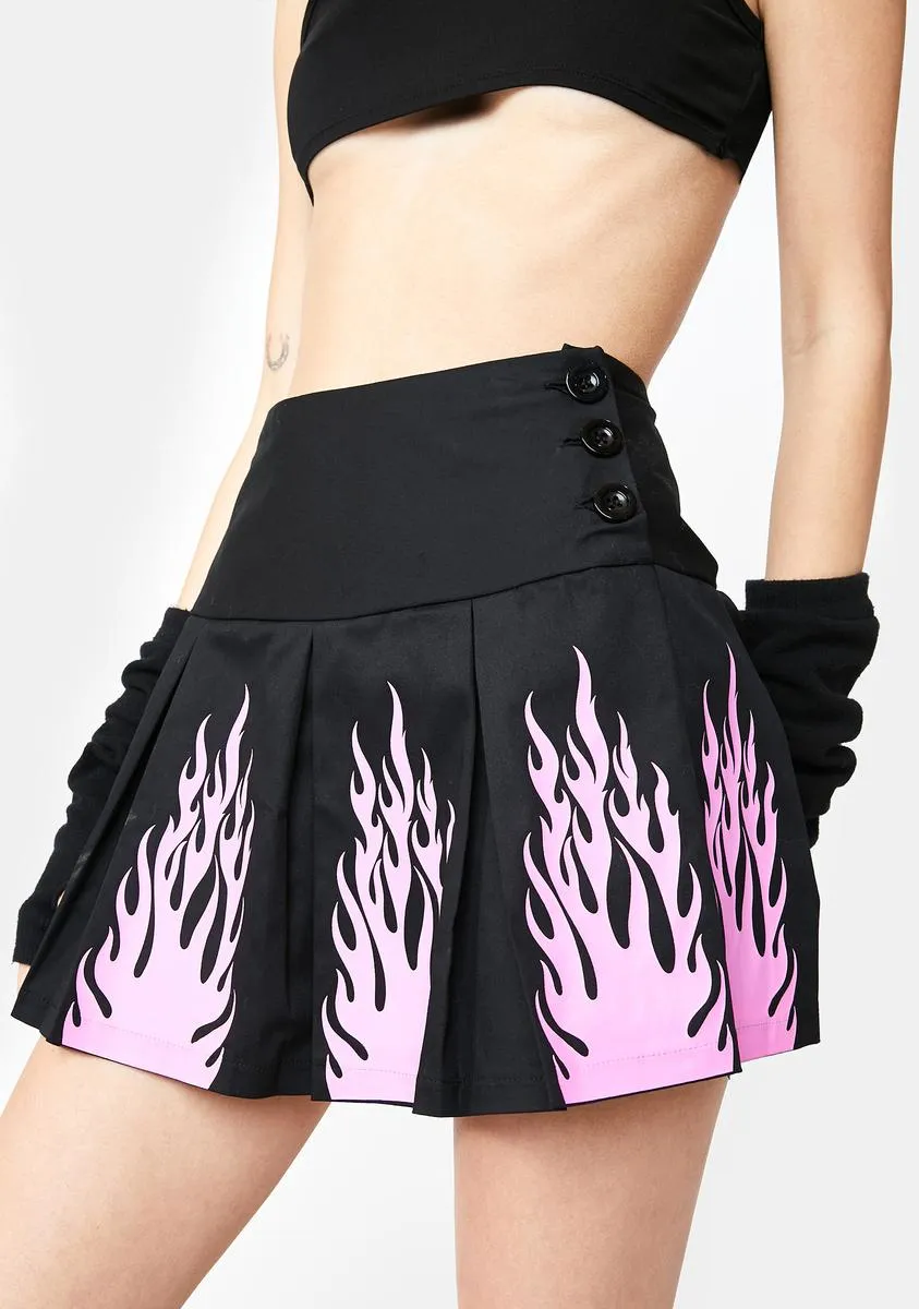 Flirting With The Devil Pleated Skirt