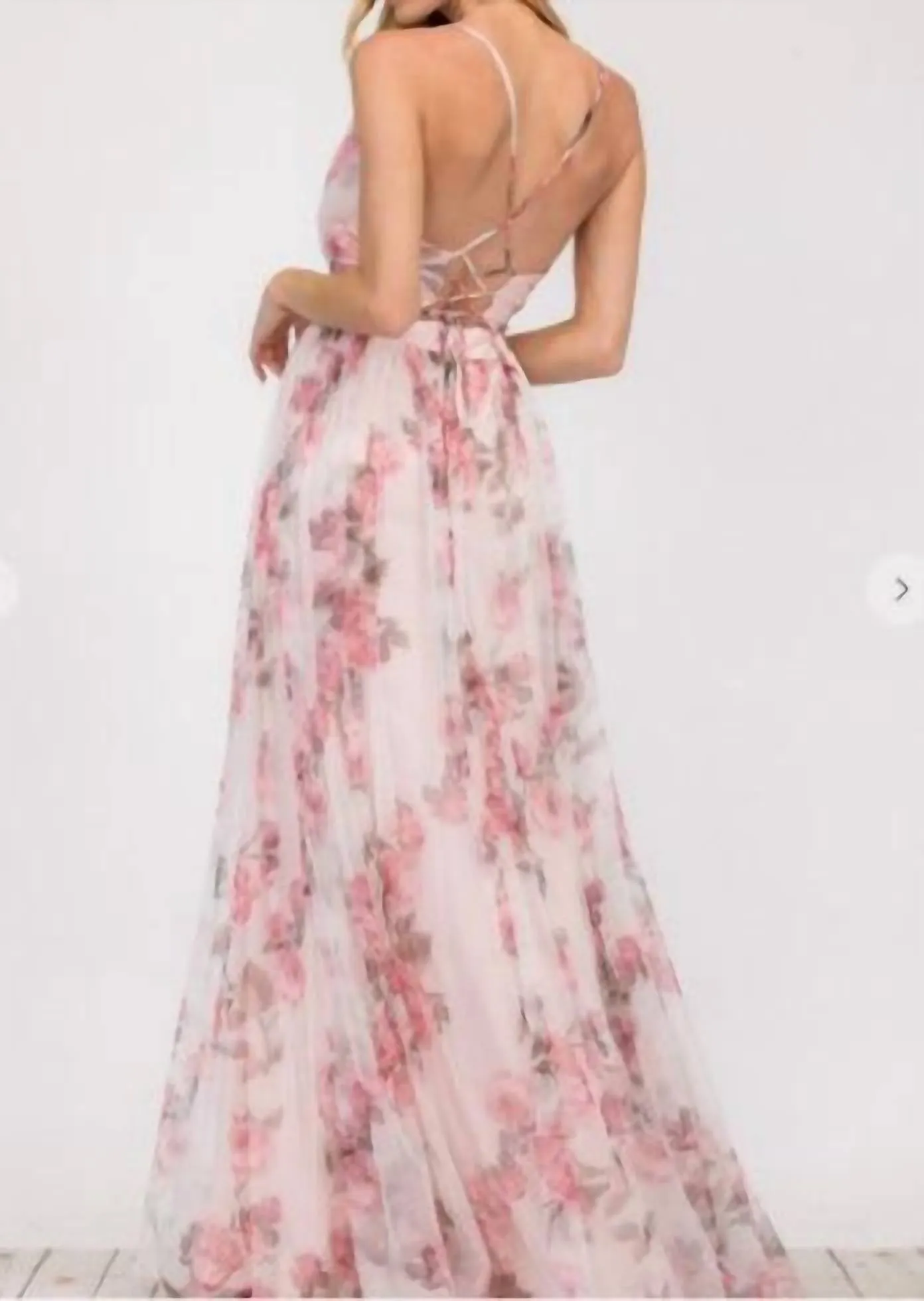Floral Pattern Maxi Dress in Empire State Of Mind