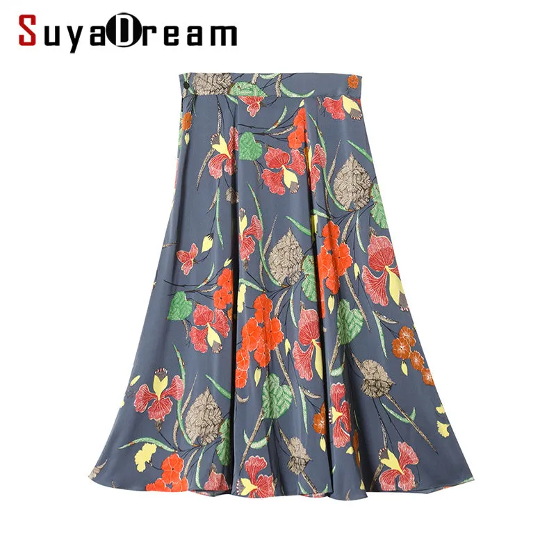 Floral Printed Knee Length Skirts