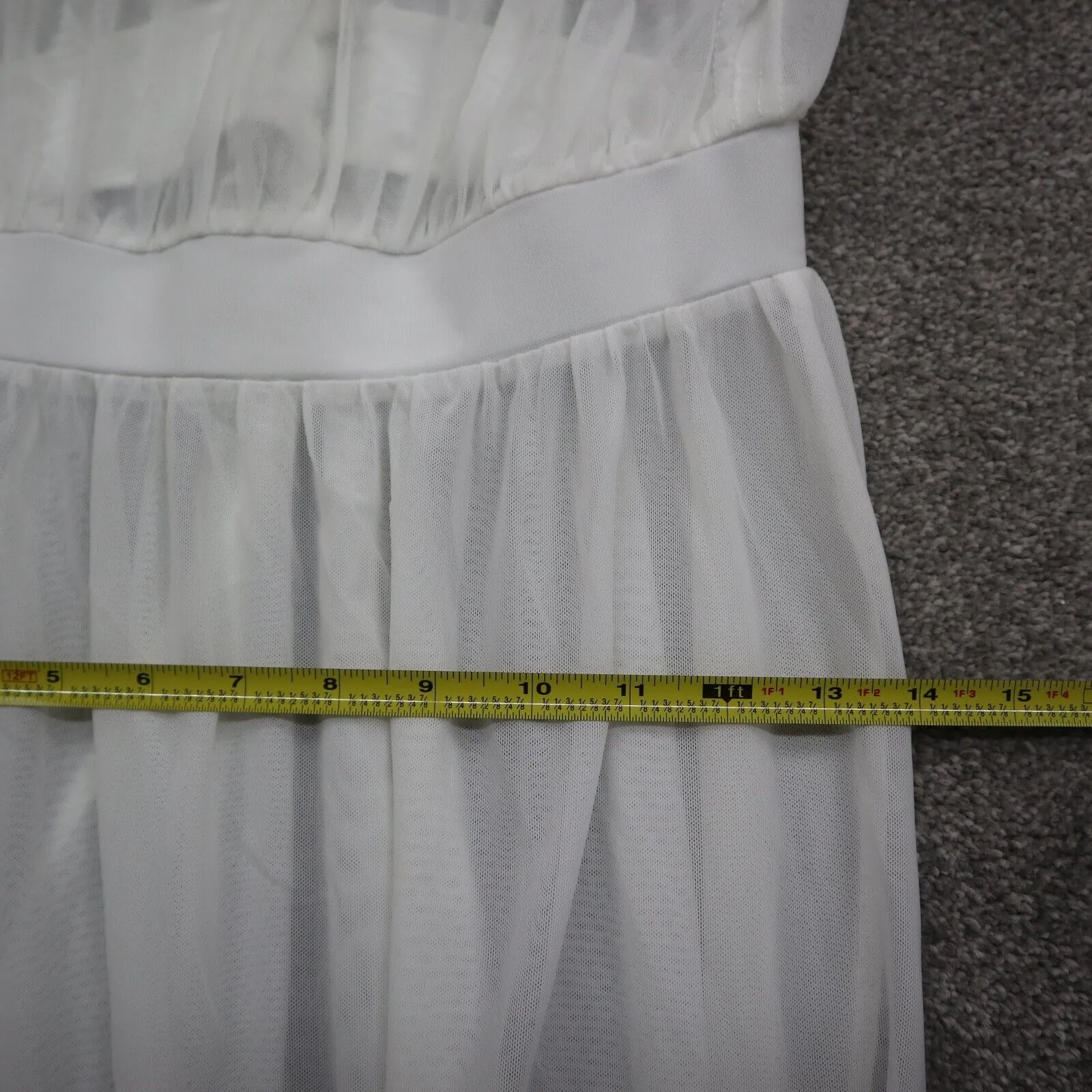 Forever 21 Womens Mesh Layered Cover Up Maxi Dress Sleeveless Cream Size S NWT