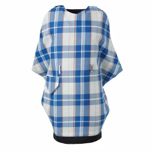 Geruite jurk voor meisjes in Blauw en Wit