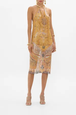 GILDED MESH LONG DRESS WITH NECKPIECE VALLEY OF THE KINGS