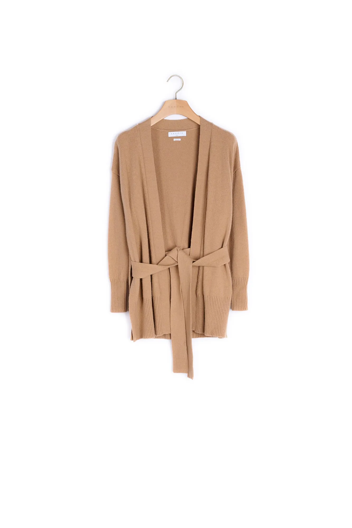 Gilet laine et cachemire fendu