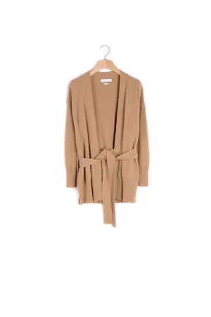 Gilet laine et cachemire fendu