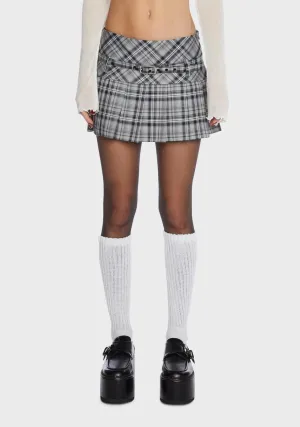Gina Check Pleated Skirt