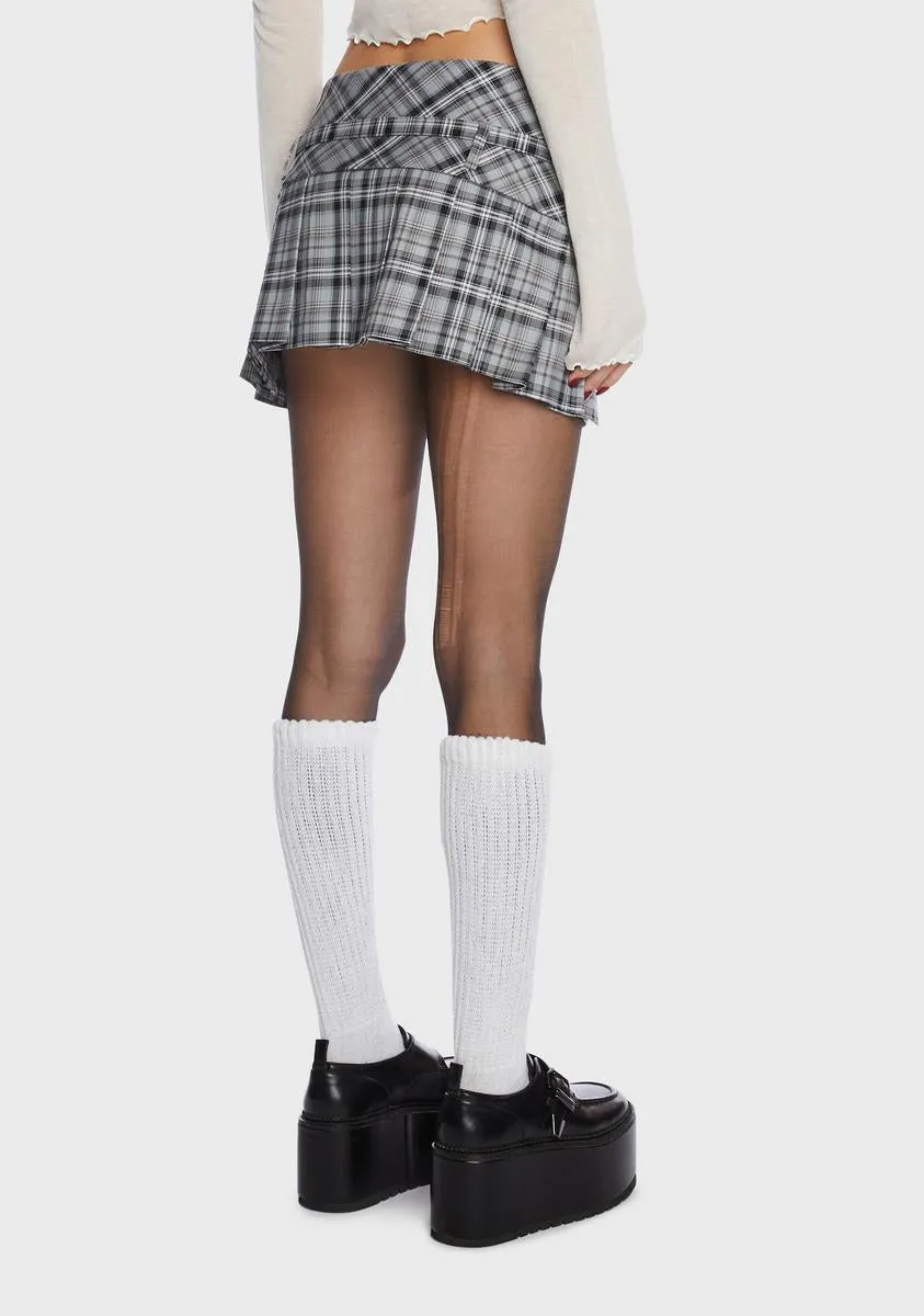 Gina Check Pleated Skirt