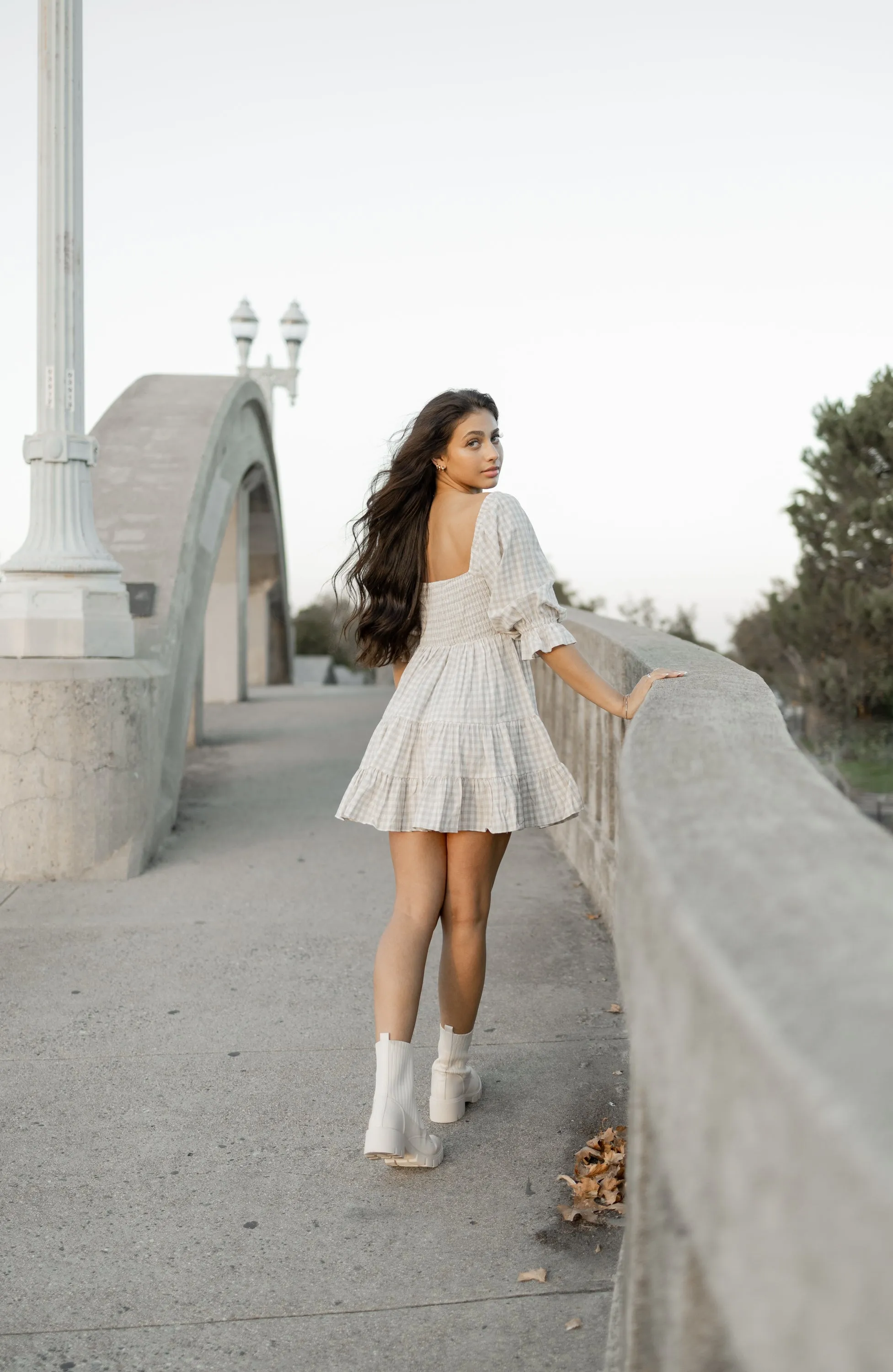 Gingham sweetheart dress