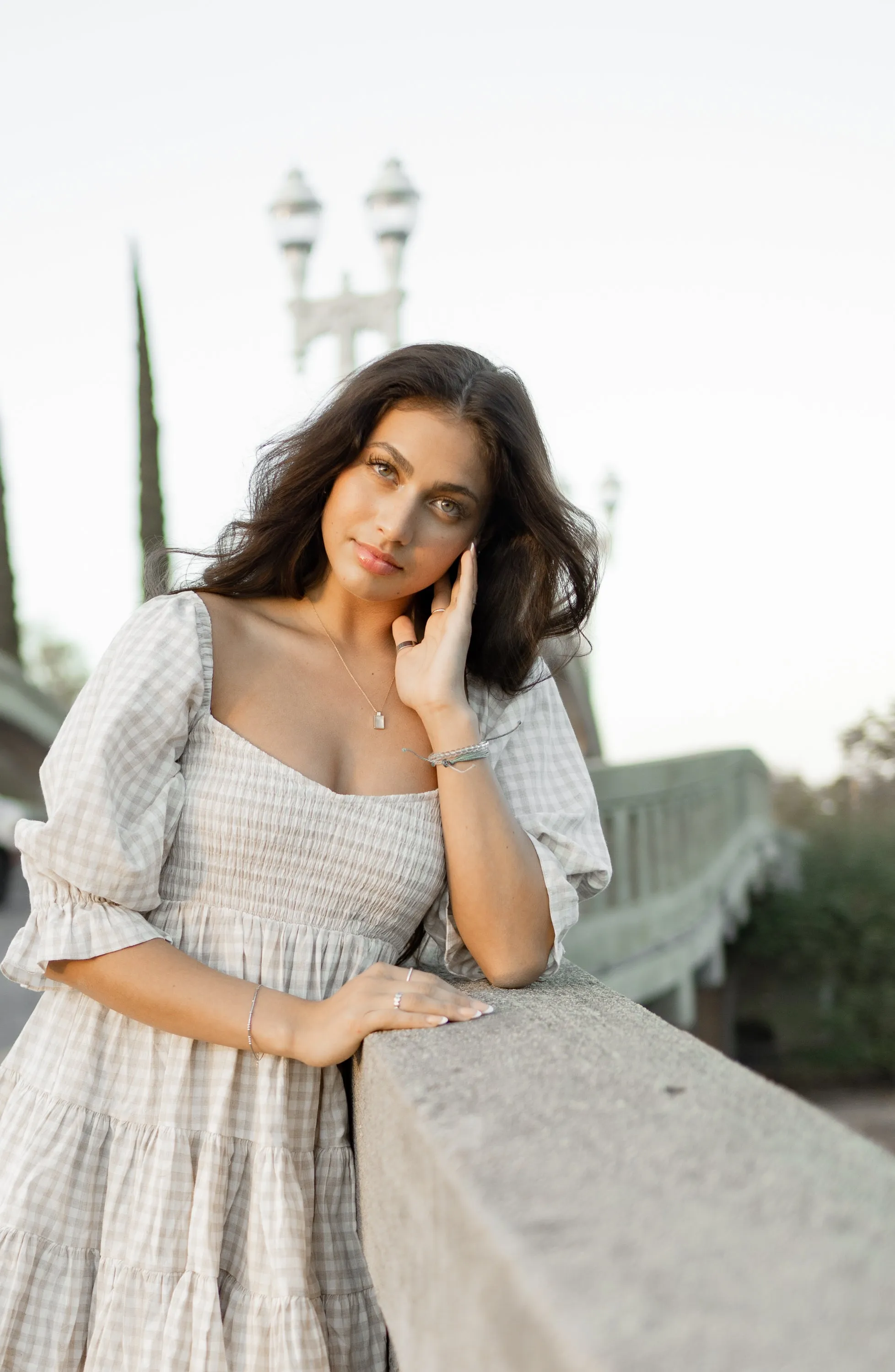 Gingham sweetheart dress