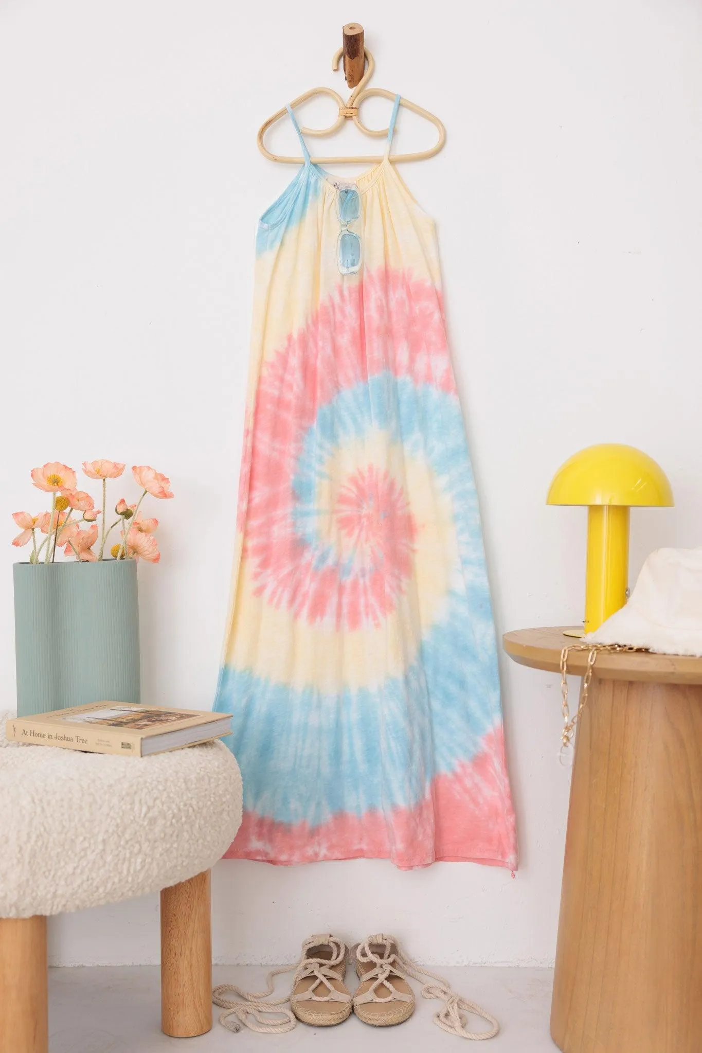 Girls Boho Tie-Dye Sleeveless Maxi Dress