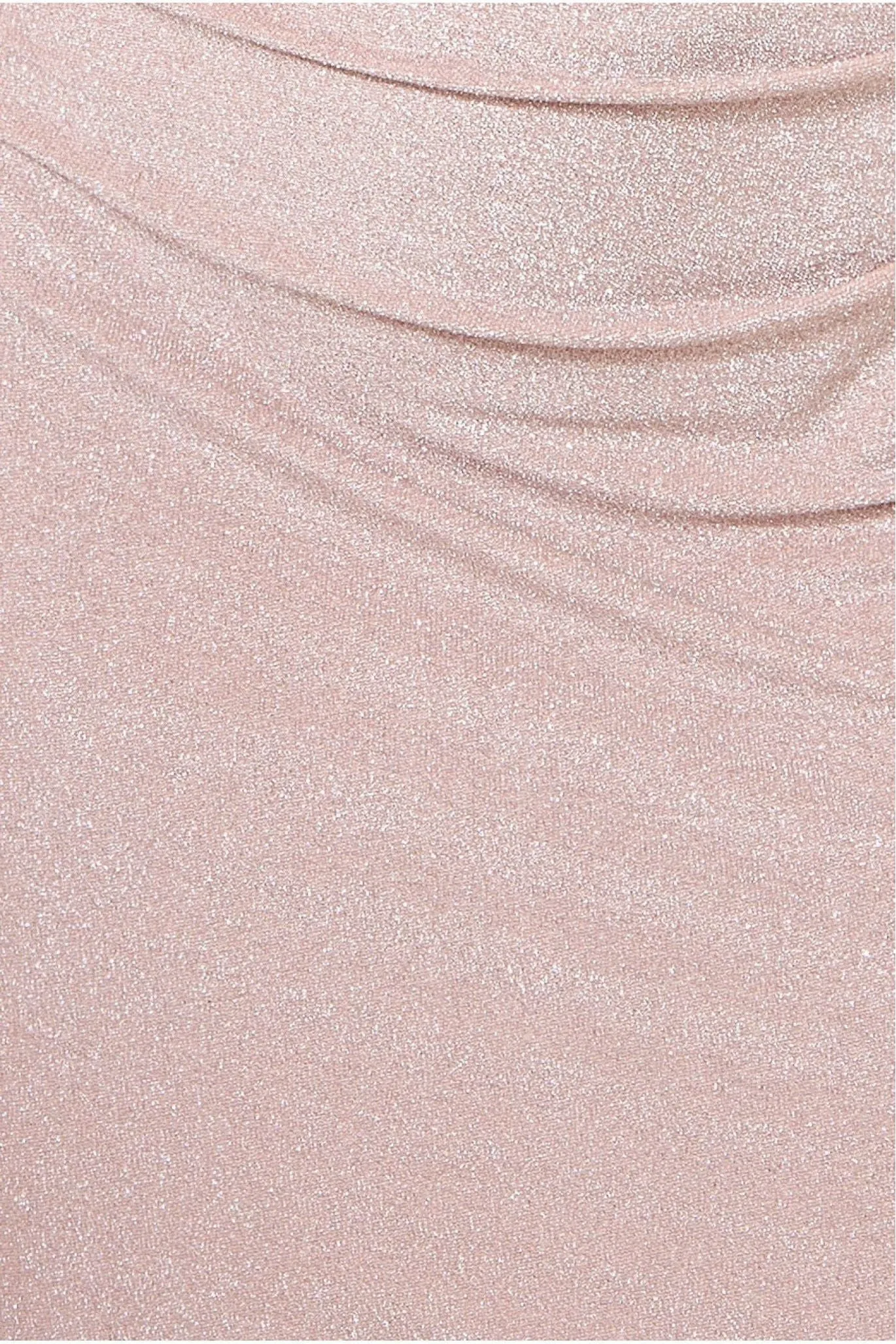 Goddiva Lurex Cowl Neck Off The Shoulder Maxi - Blush