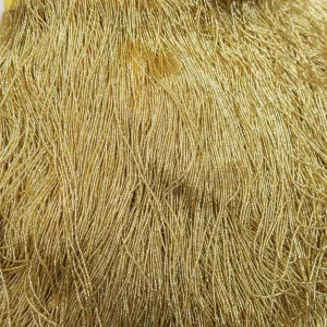 Gold Fringe Beaded Fashion Fabric