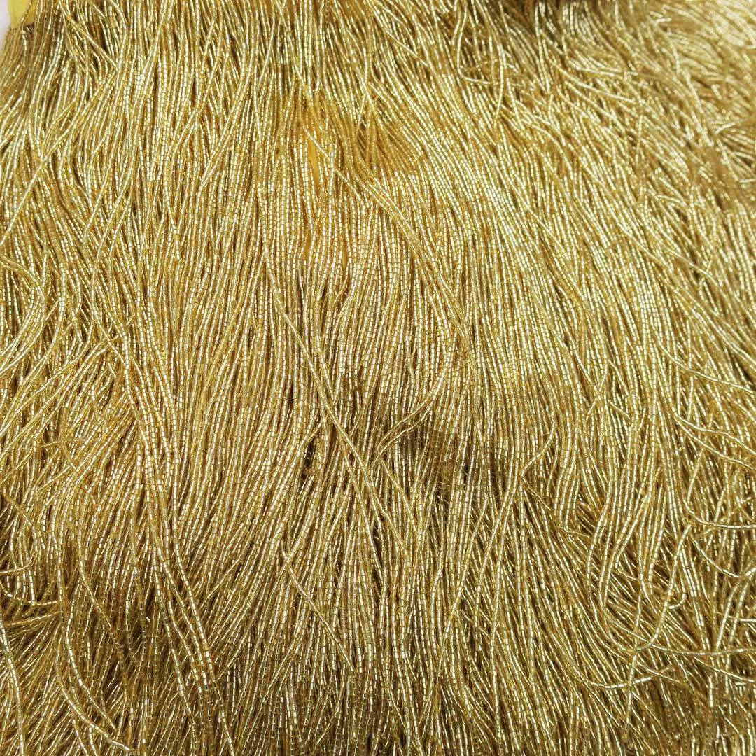 Gold Fringe Beaded Fashion Fabric