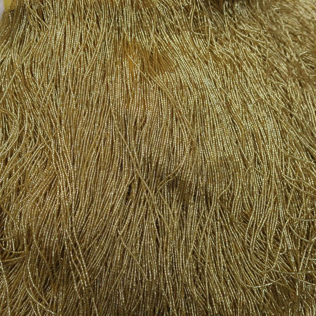 Gold Fringe Beaded Fashion Fabric