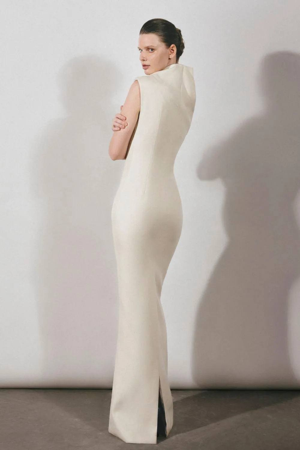 Goldie Sheath One Shoulder Satin Crepe Floor Length Dress