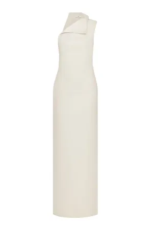 Goldie Sheath One Shoulder Satin Crepe Floor Length Dress