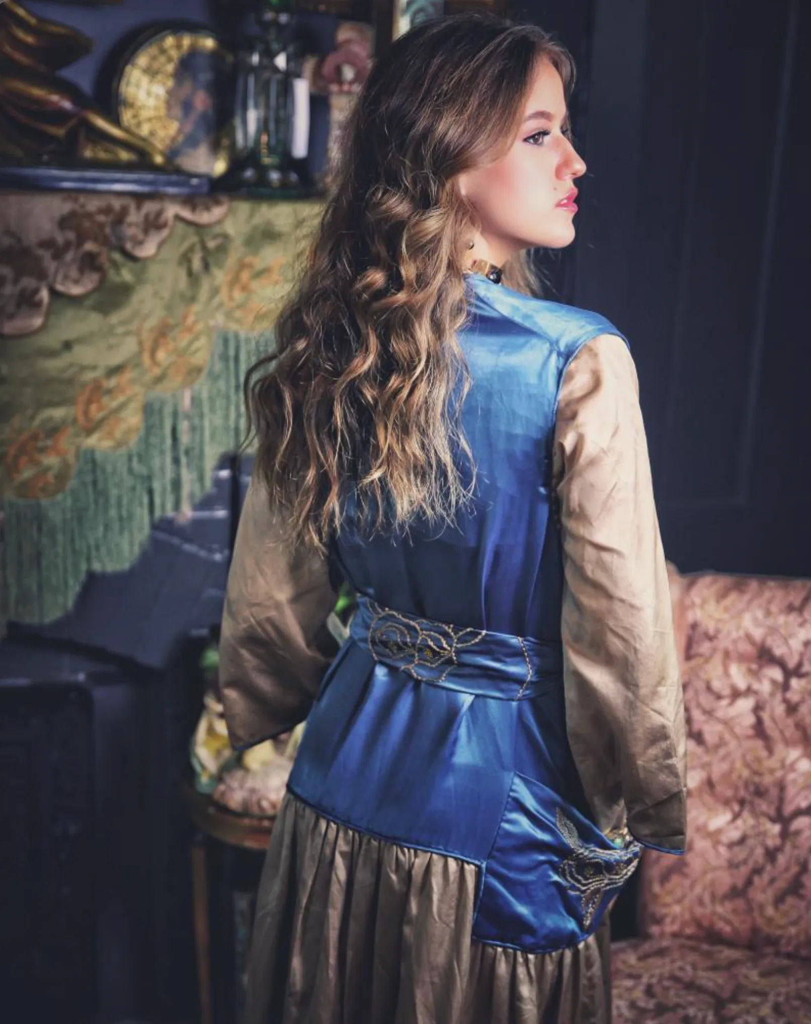 Gorgeous Folk Hungarian 20's dress with the most interesting sleeves