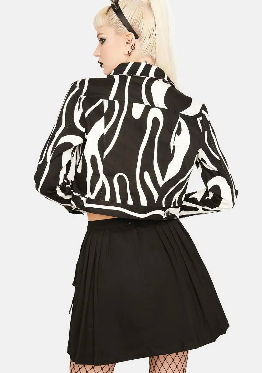 Goth Buckle Mini Skirt