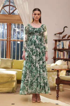 green rasasvda printed maxi dress