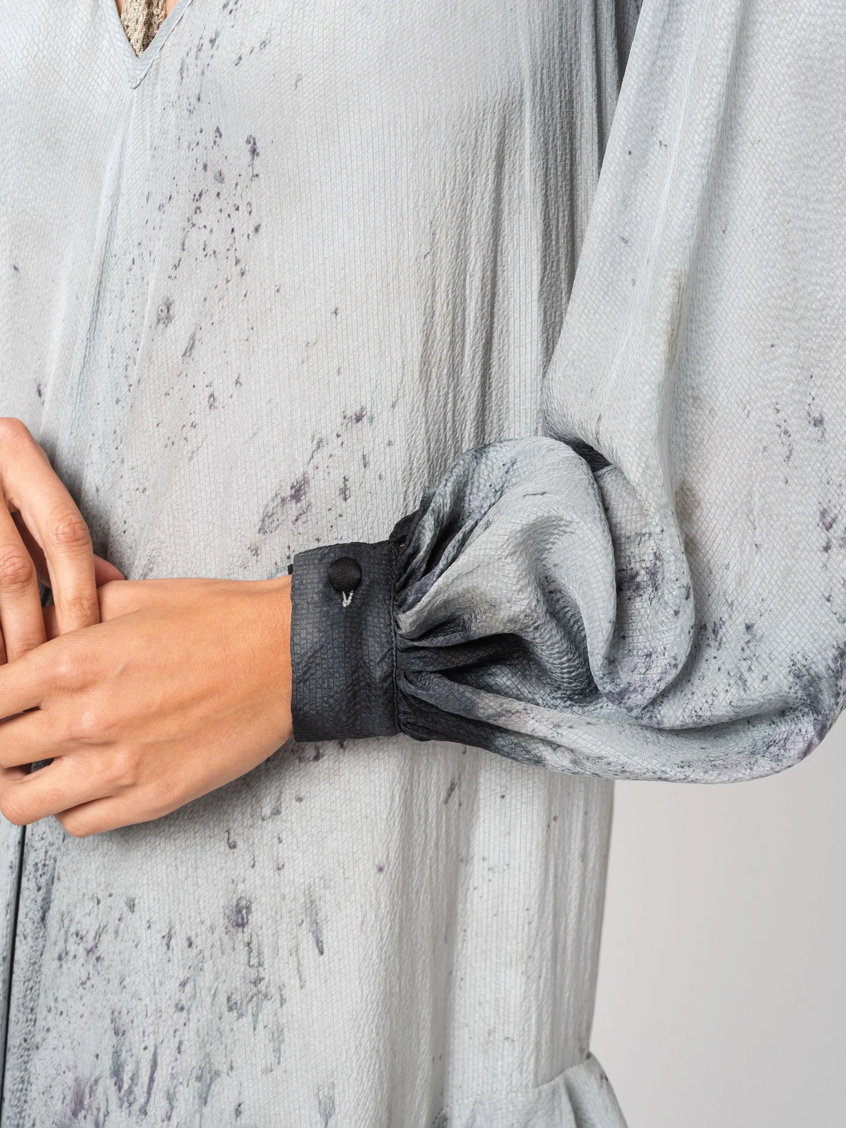 Hand-Dyed silk maxi dress