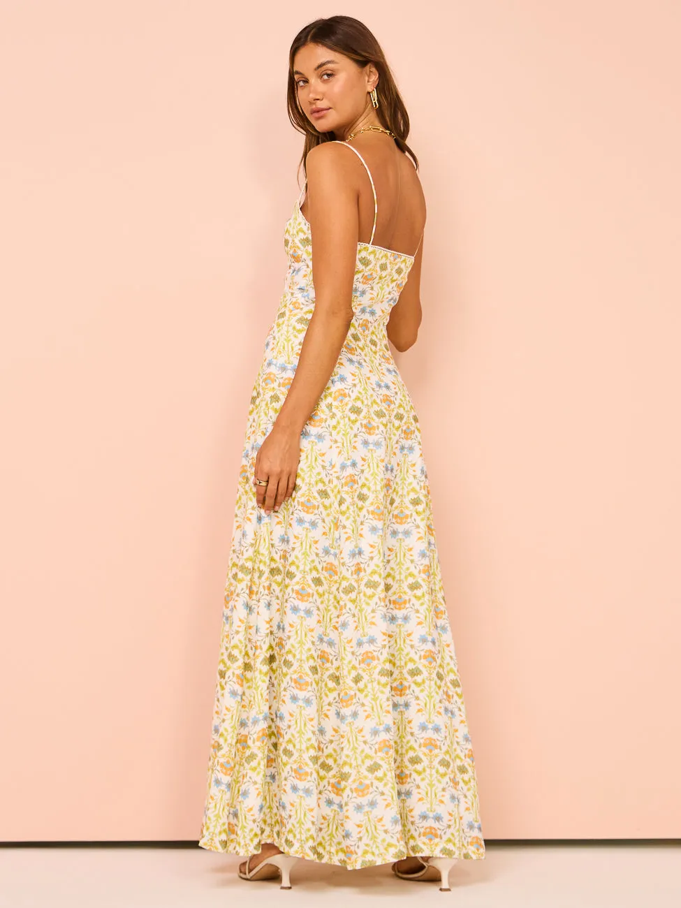 Hansen & Gretel Pepper Maxi Dress in Ivory Dahlia