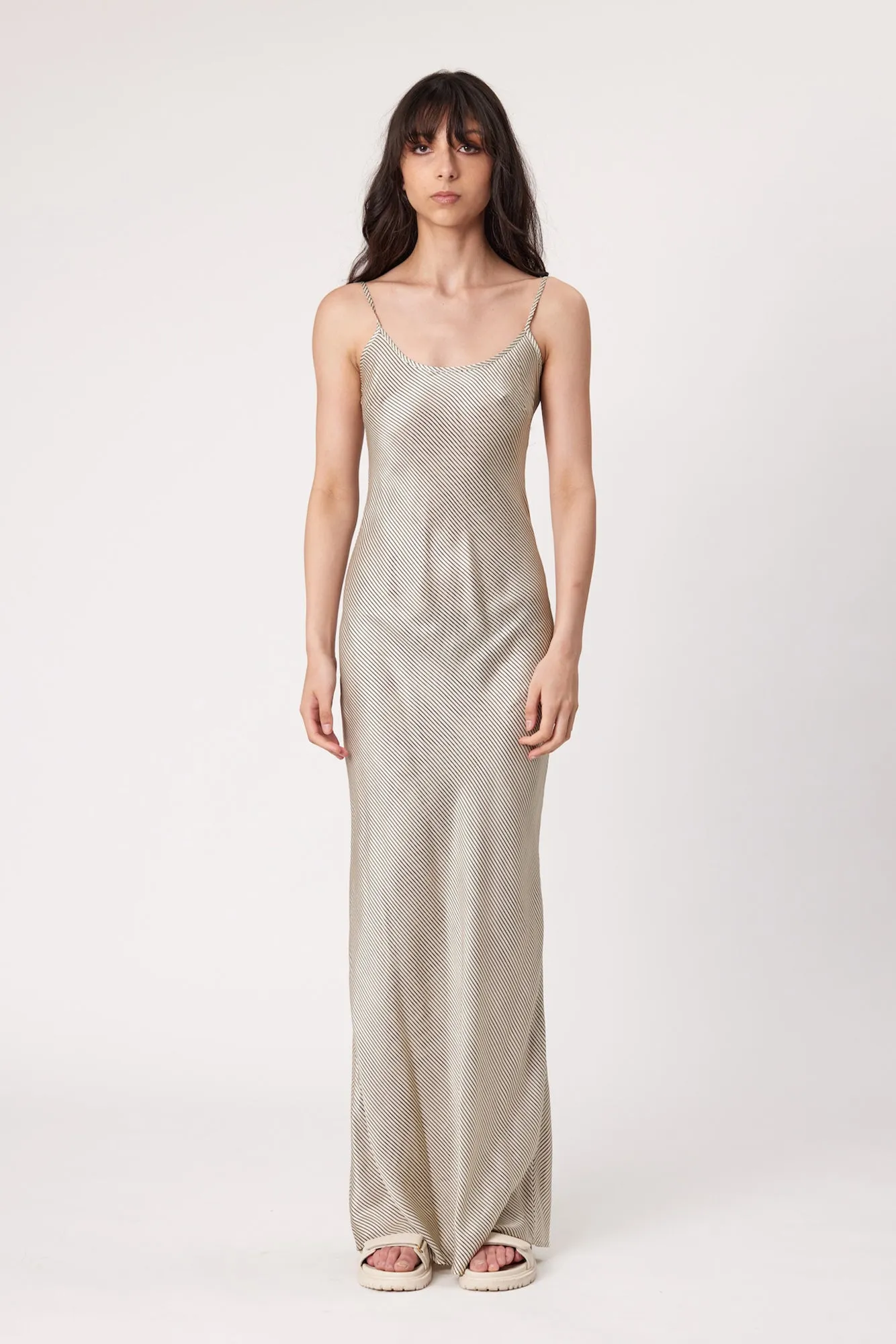 HARLEY MAXI DRESS - IVORY STRIPE