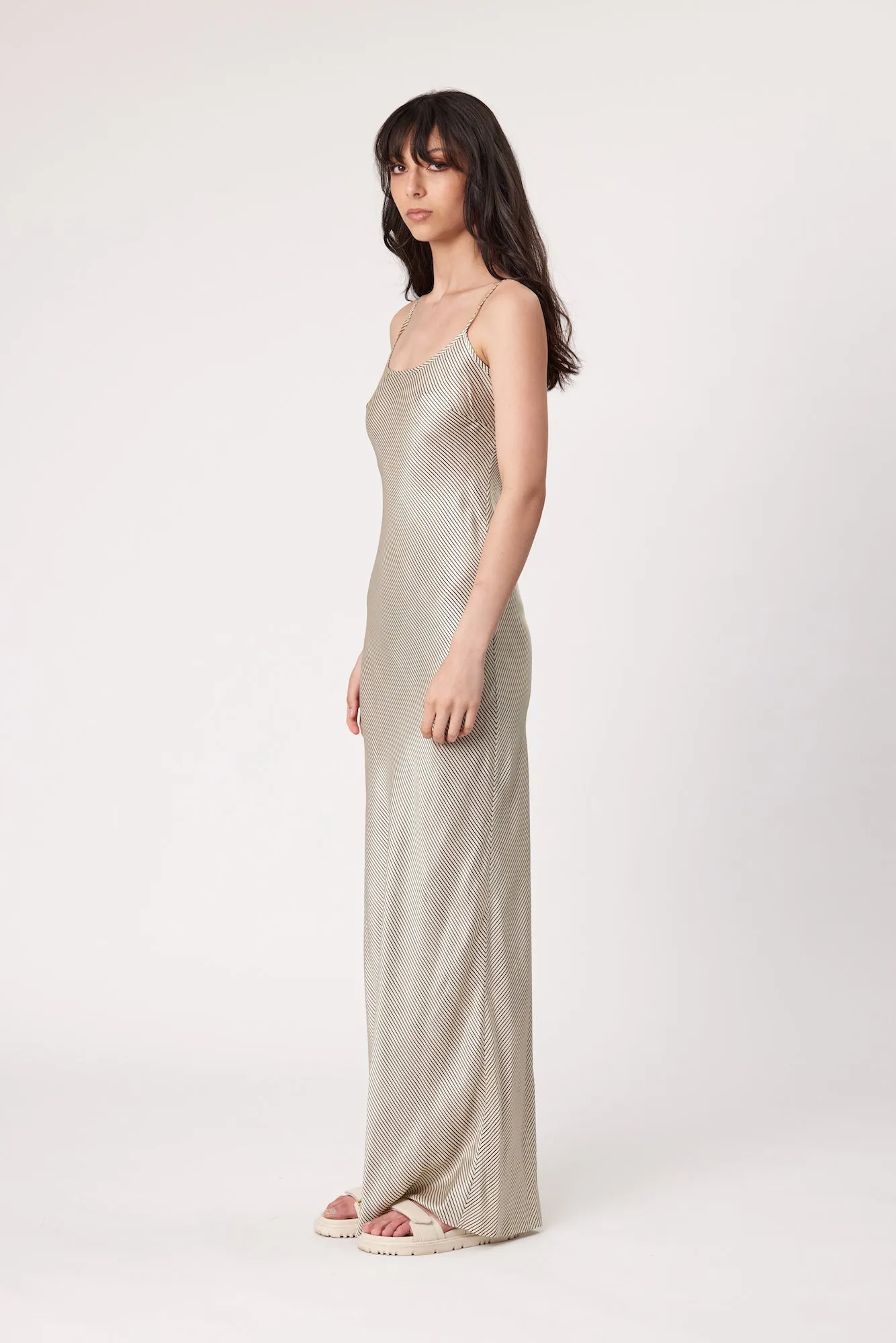 HARLEY MAXI DRESS - IVORY STRIPE