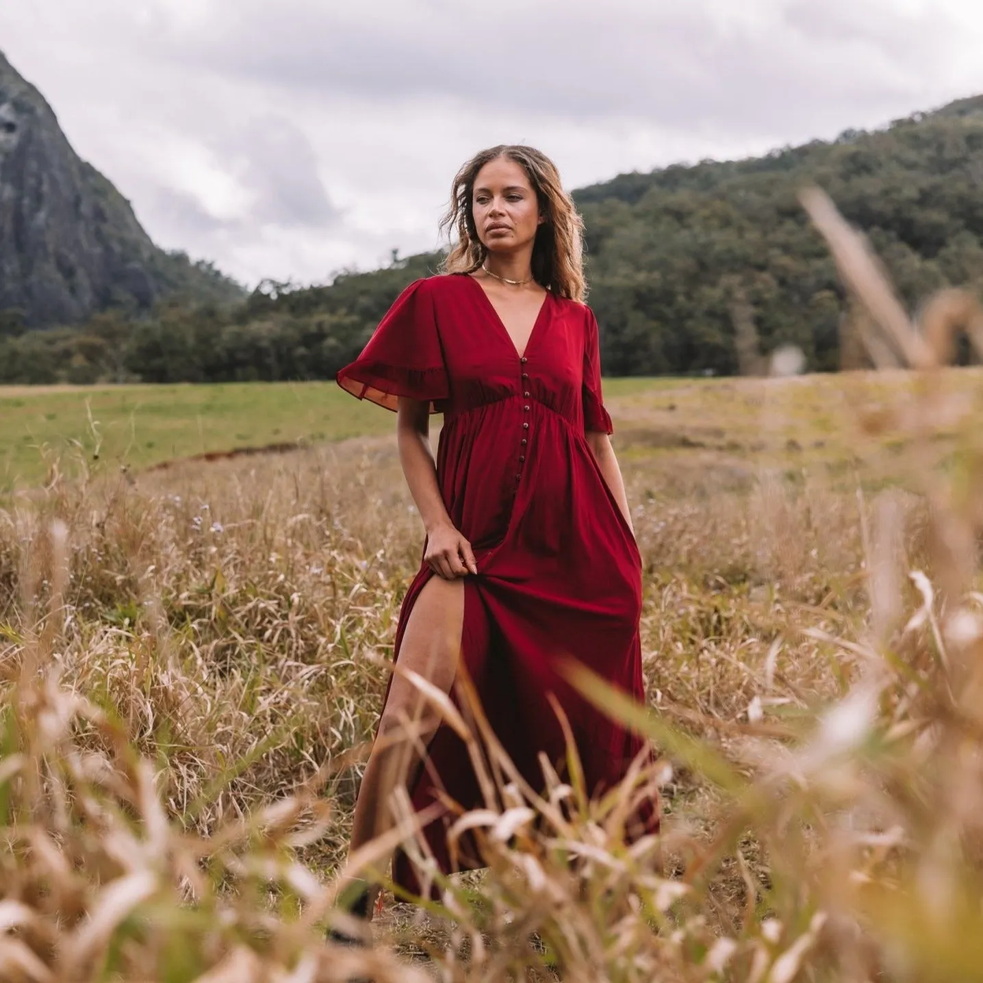 Harmony Maxi Dress - Rosewood