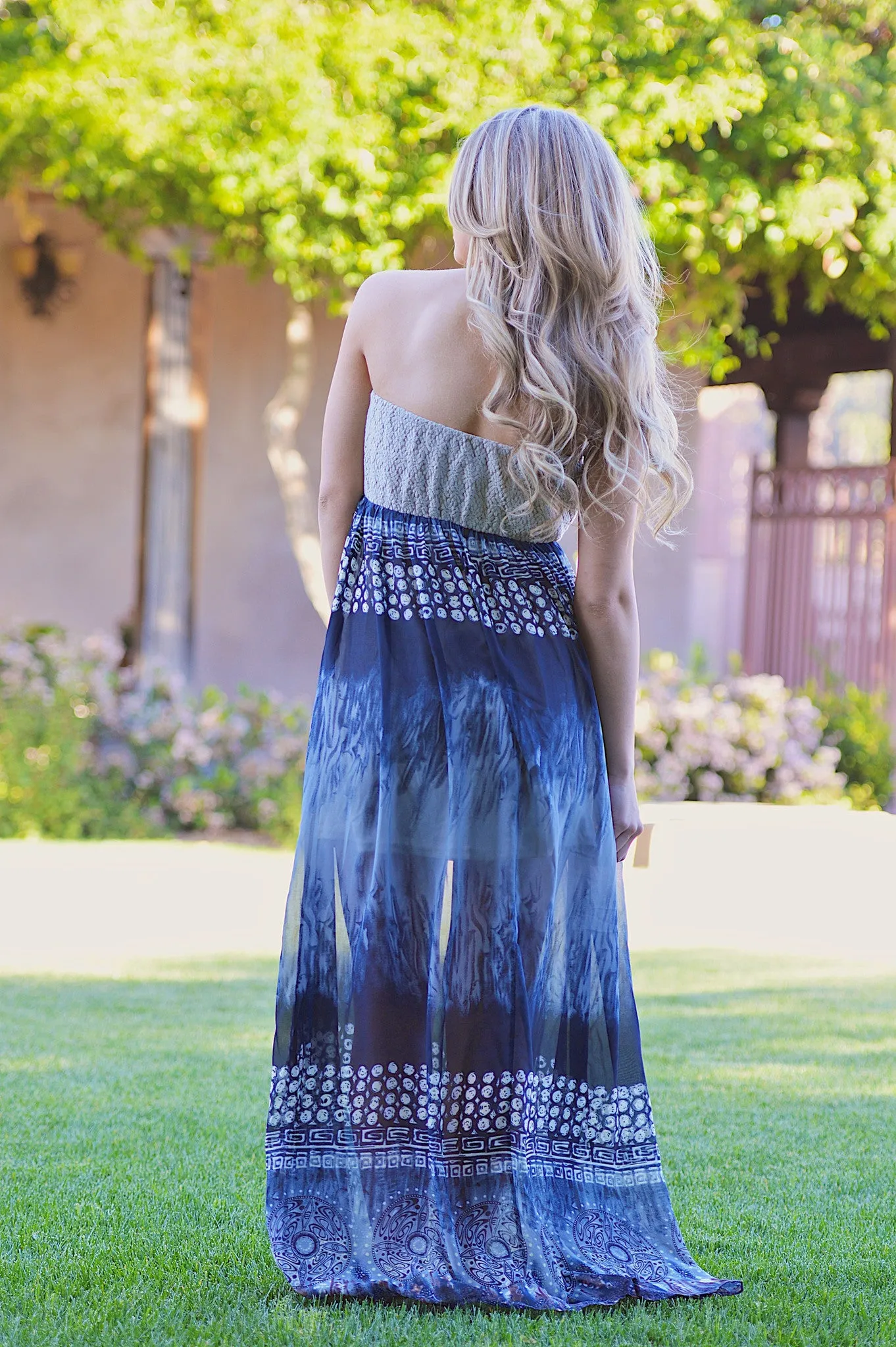 Her Bright Skies Maxi - Navy
