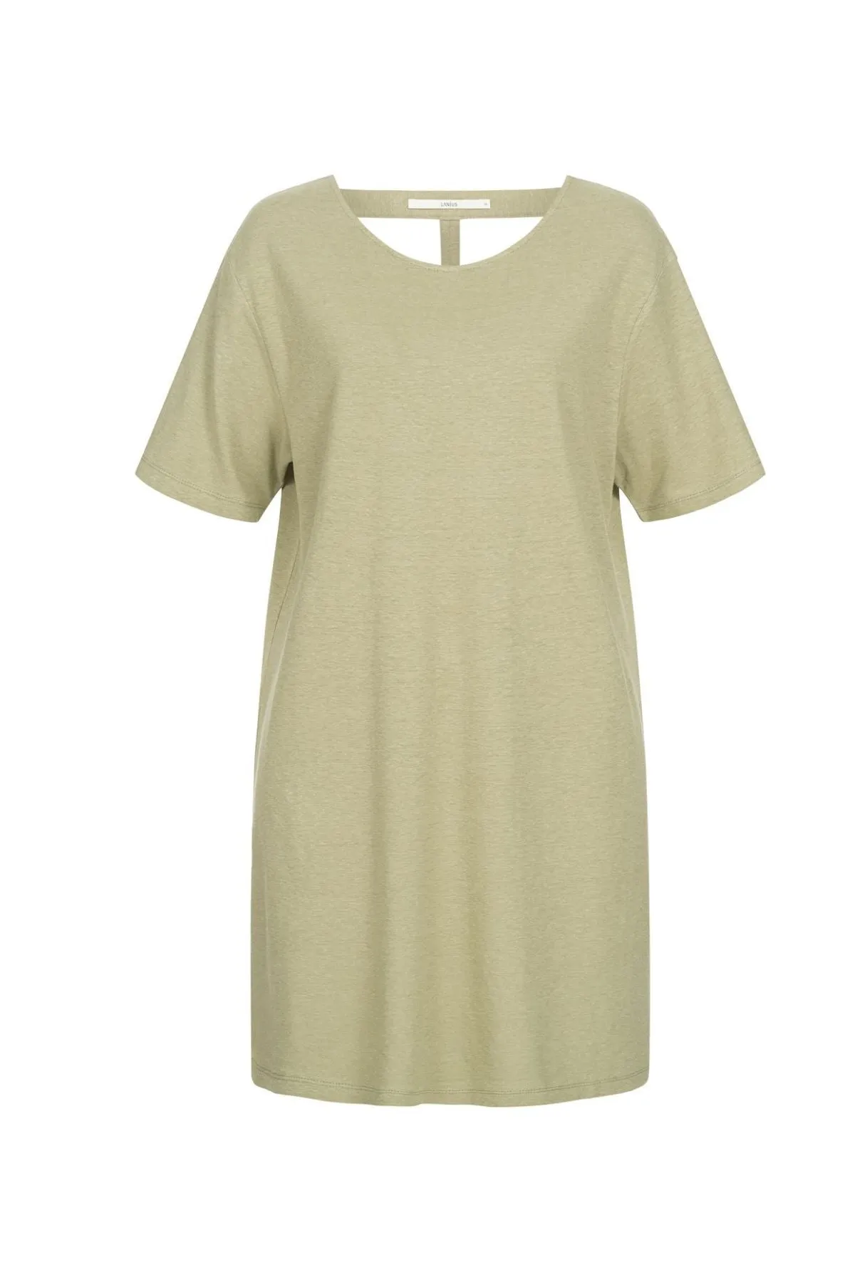 Herbal Green Dress with Back Cutout Lanius
