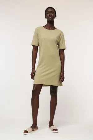 Herbal Green Dress with Back Cutout Lanius