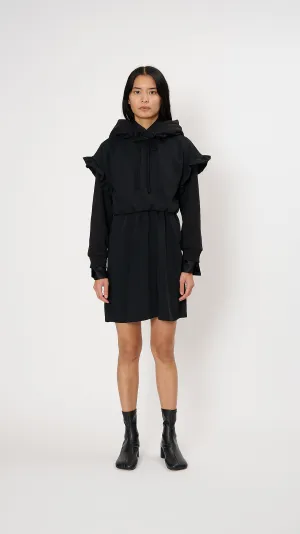 Hood Midi Dress in Black