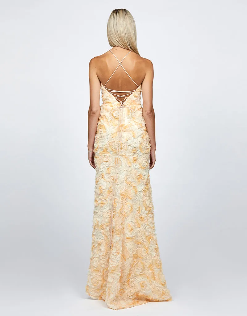 ILLIA ROSETTE FISHTAIL GOWN B68D21L