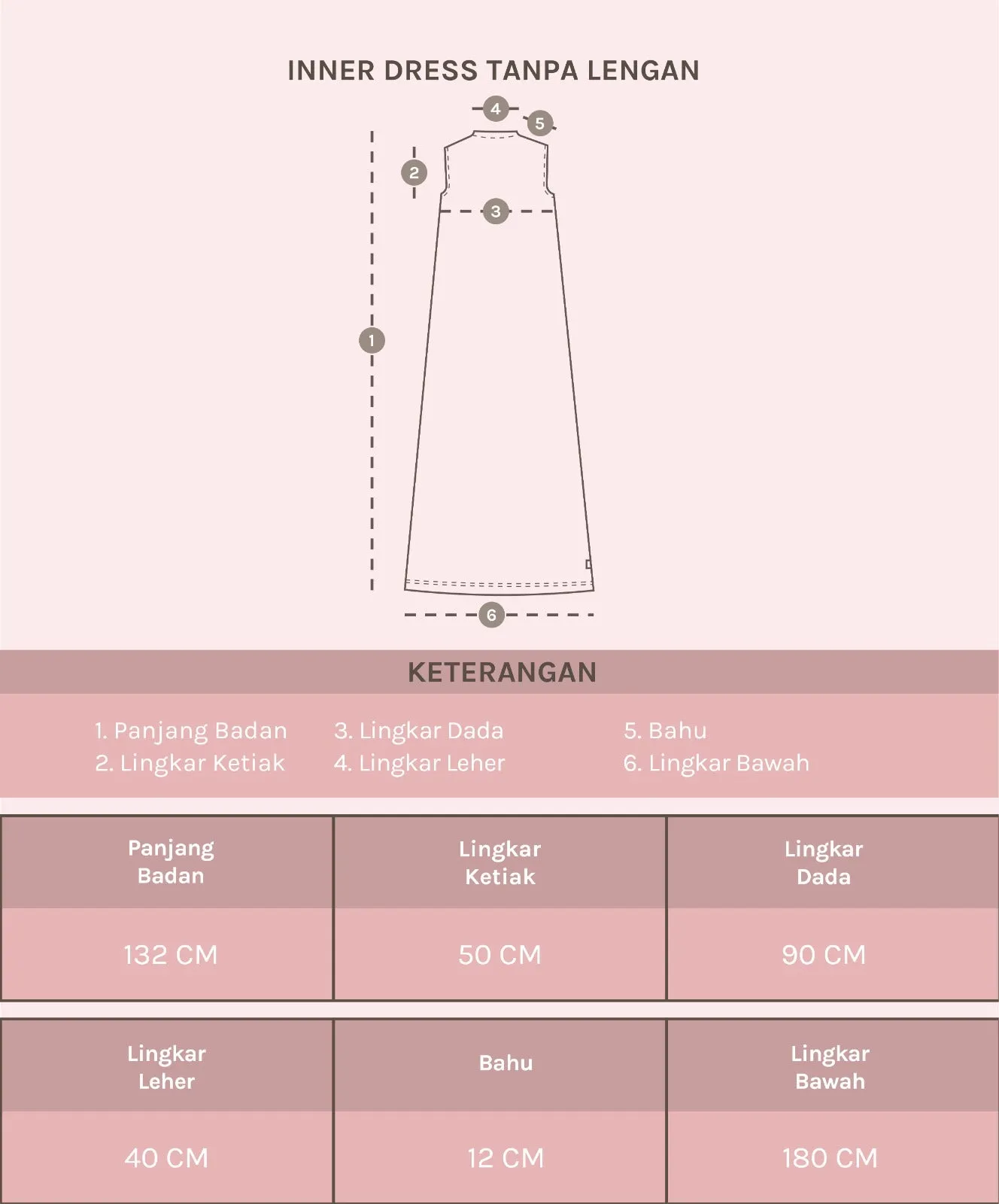 Inner Dress Tanpa Lengan Taupe