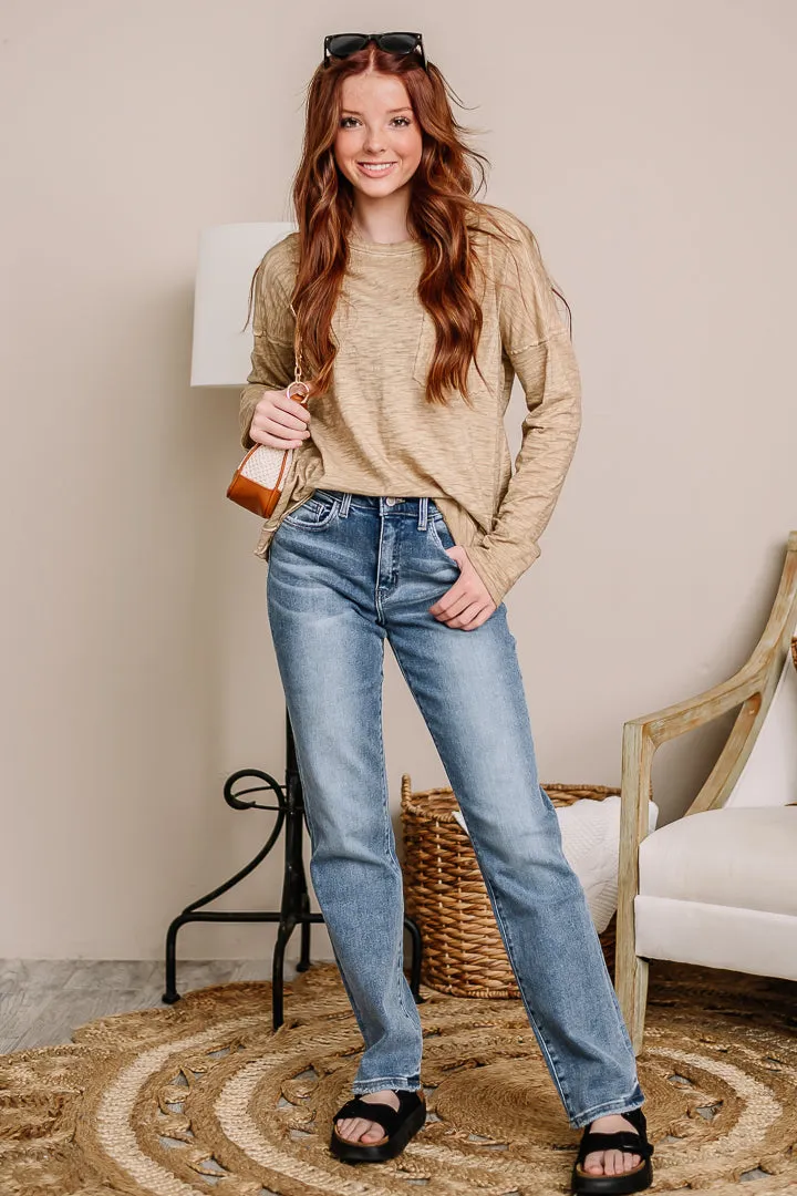 I've Gotta Say Oversized Top | Taupe