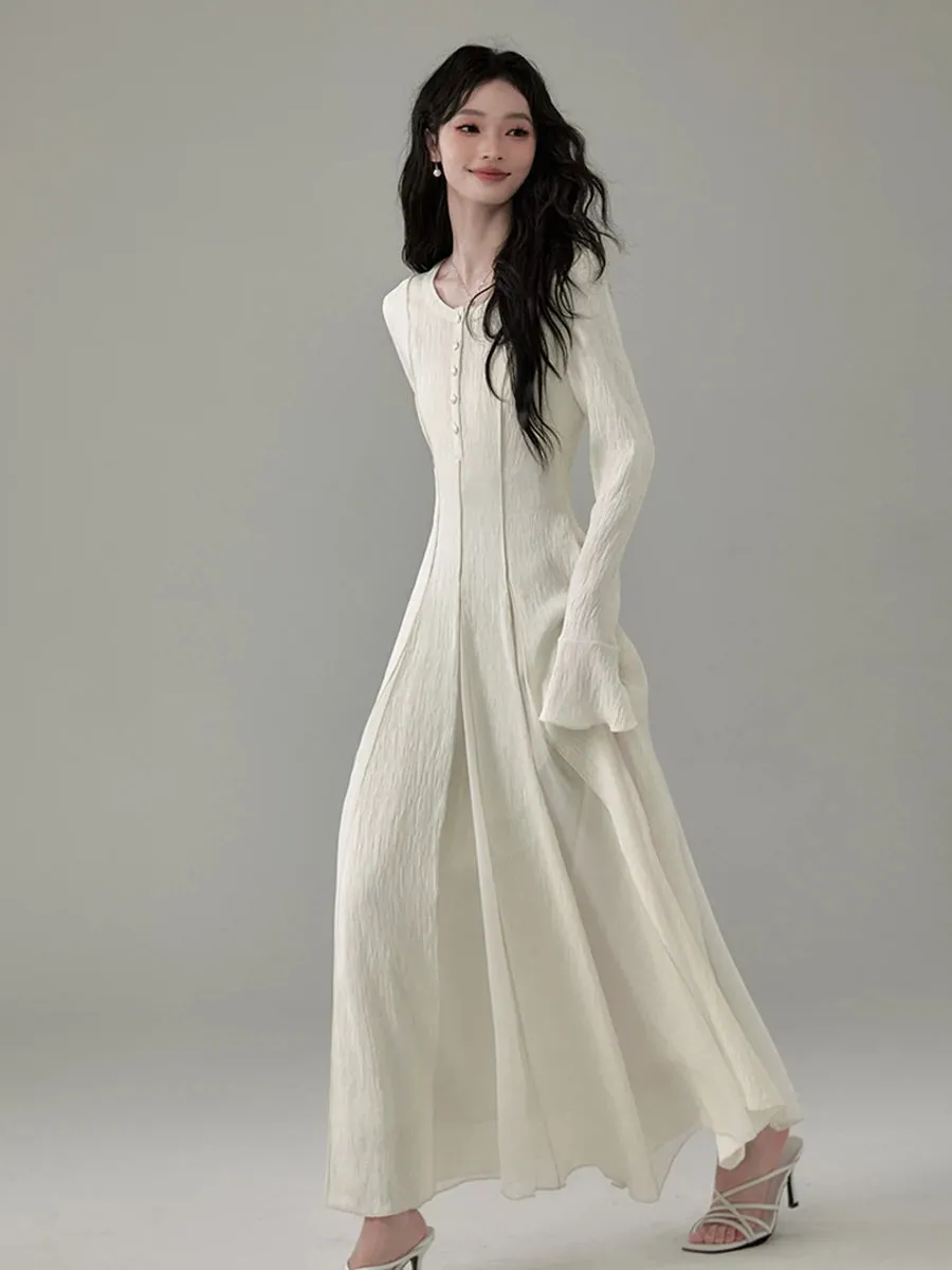 Jasmine Knit Base Long Sleeve Dress