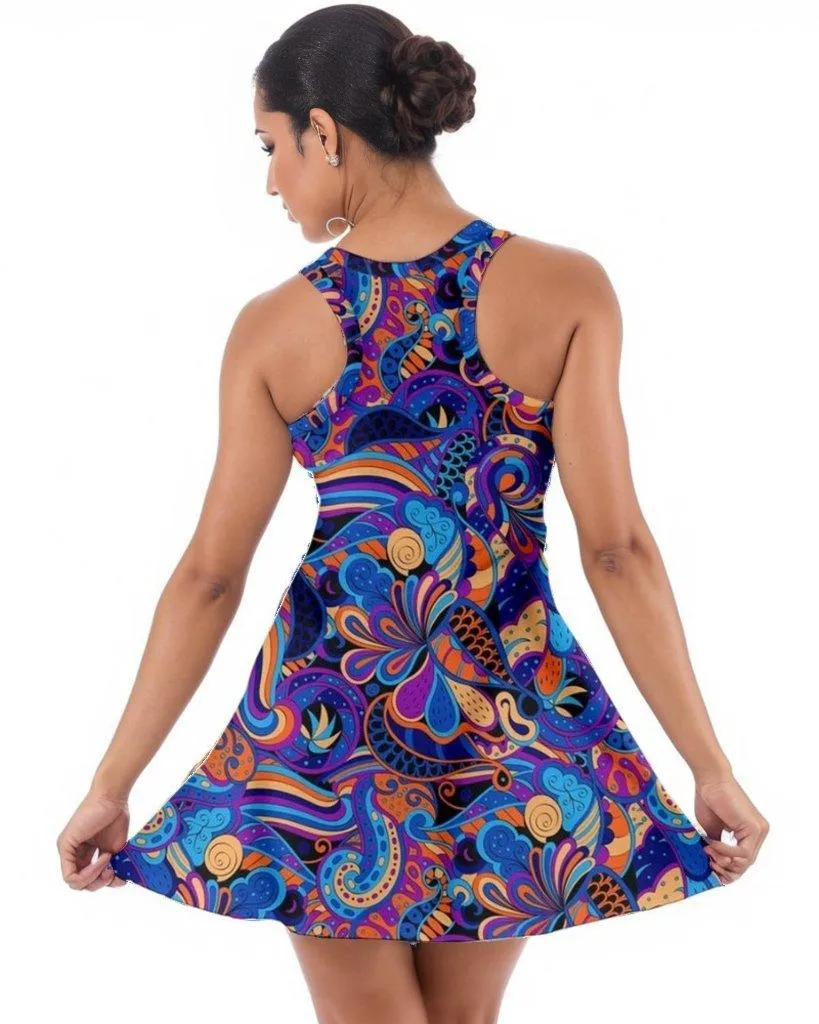 Jina Fit & Flare Racerback Dress
