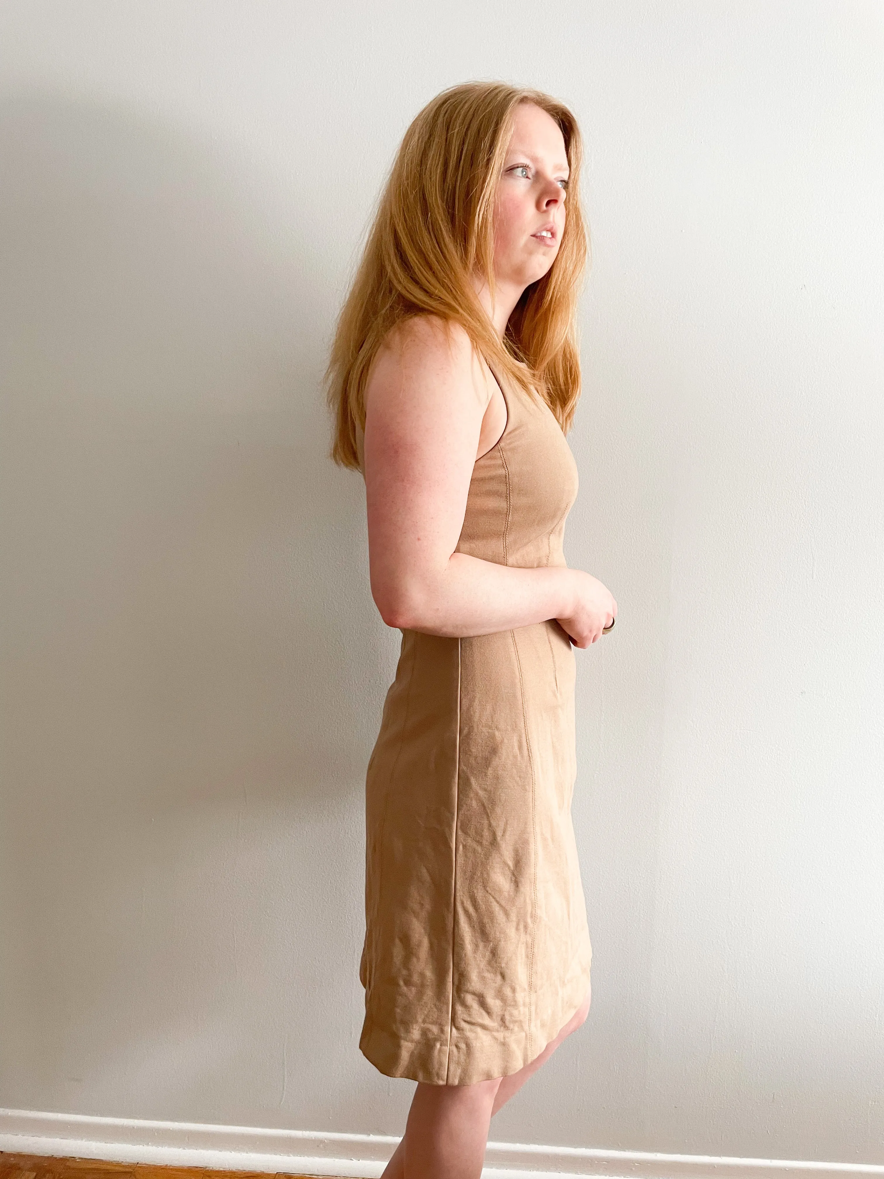 Joe Fresh Taupe Stretch Sheath Dress - XS