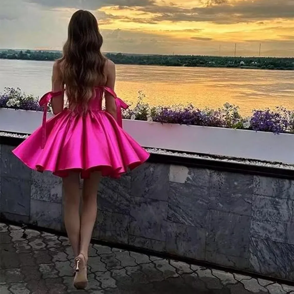 Joskaa avant garde dress to impress Wedding Dress Mini Satin Dress Tube Top Backless Satin Banquet Party Skirt