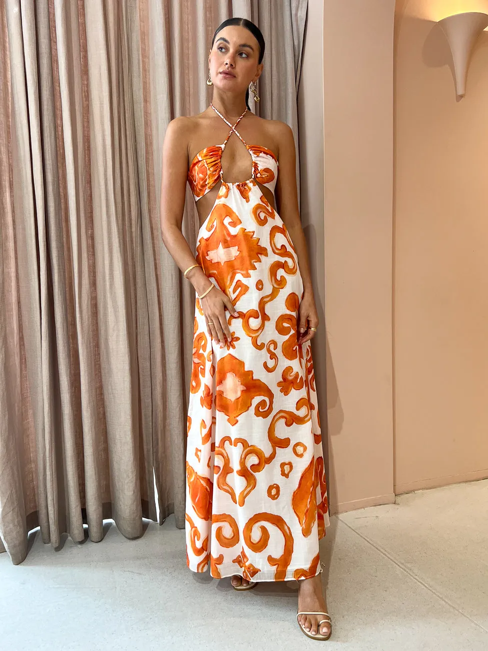 Kate Ford Elise Twist Gown in Multi