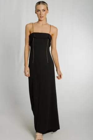 Kayla Chain Strap Dress In Black