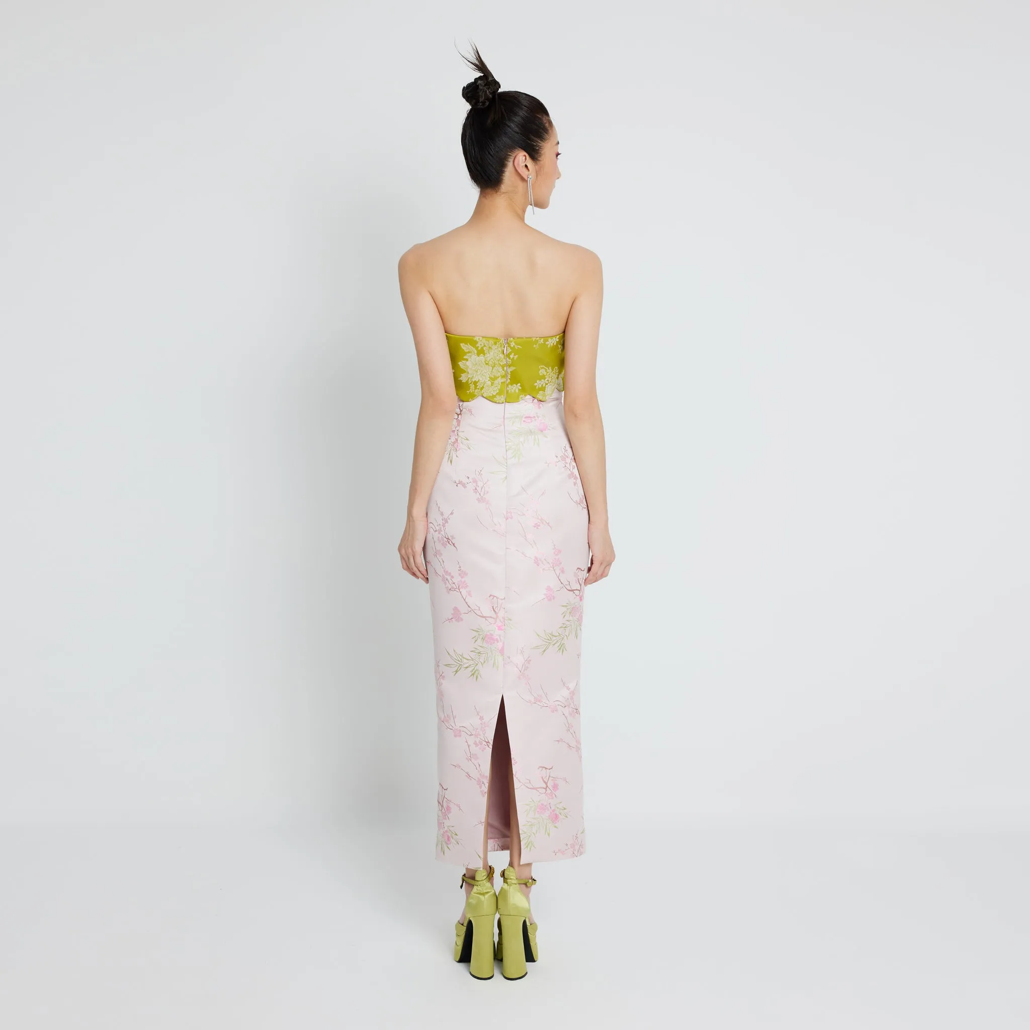 Ke Rou Scallop Tube Dress