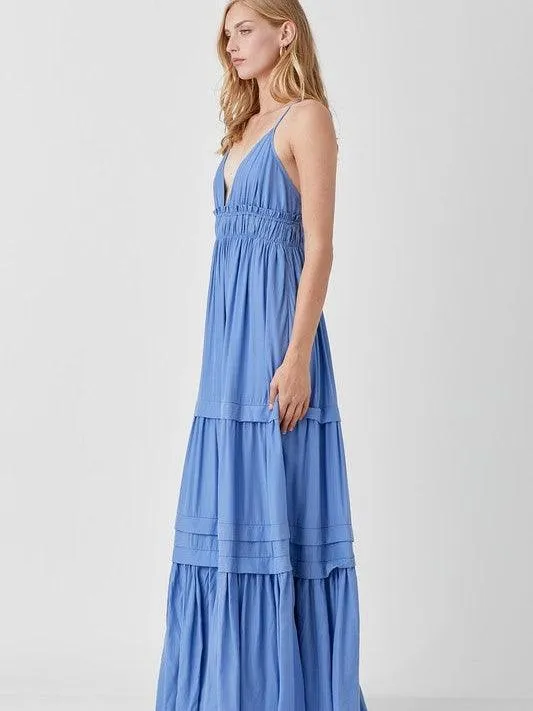 Keeping it Fun Shirred and Tiered Maxi Dress