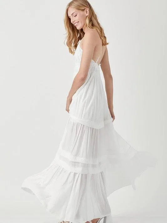 Keeping it Fun Shirred and Tiered Maxi Dress