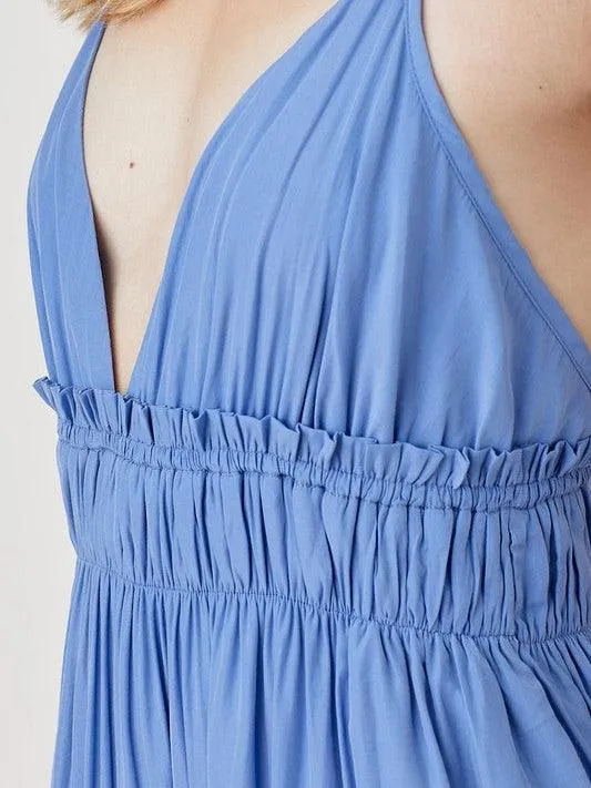 Keeping it Fun Shirred and Tiered Maxi Dress