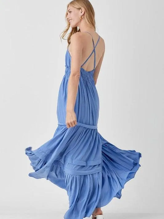 Keeping it Fun Shirred and Tiered Maxi Dress